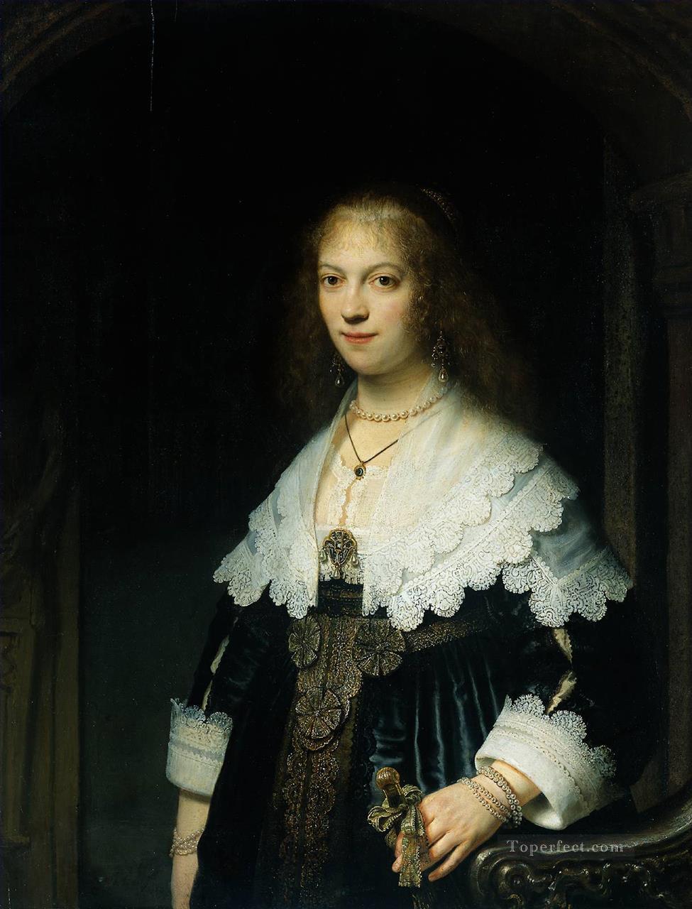 Portrait of Maria Trip 1639 Rembrandt Oil Paintings